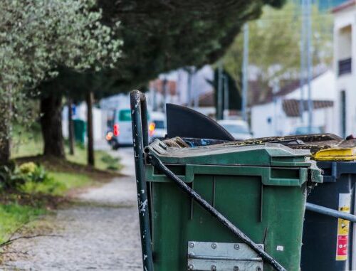 Close Up Garbage Can